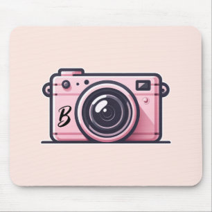 Tapis De Souris Photographie de la caméra de tir rose tendance