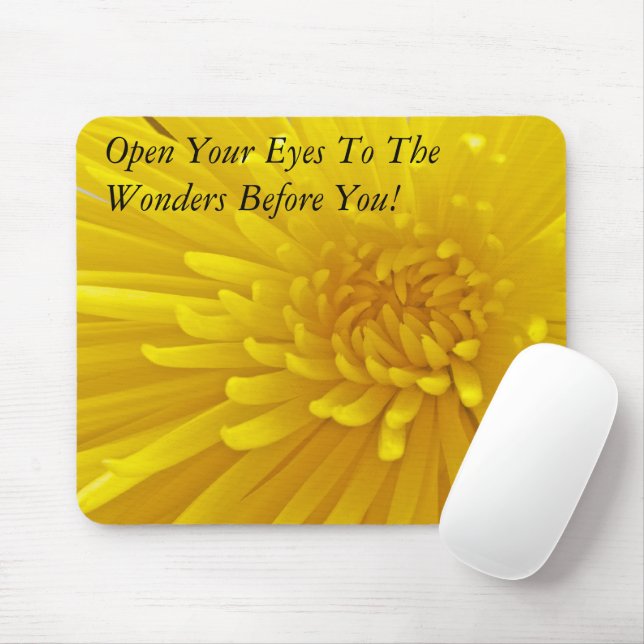 Tapis De Souris Photographie de Spiky Yellow Dahlia (Avec souris)