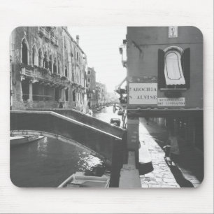 Tapis De Souris Photographie noir et blanc Canal d'Italie de Venis