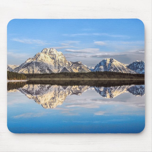 Tapis De Souris Photos de réflexion sur les montagnes de l'Alaska (Devant)