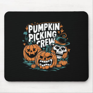 Tapis De Souris Picking Crew Funny Citrouille Patch Costume d'Hall
