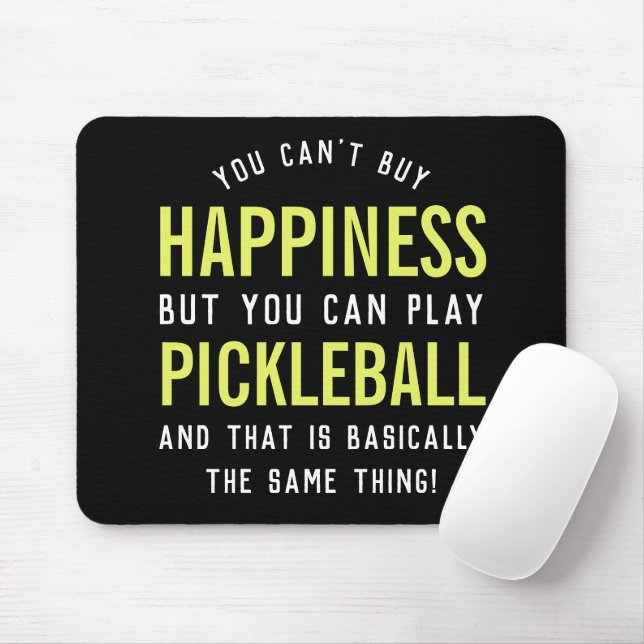 Tapis De Souris Pickleball est le bonheur Funny Pickleball cadeau (Avec souris)