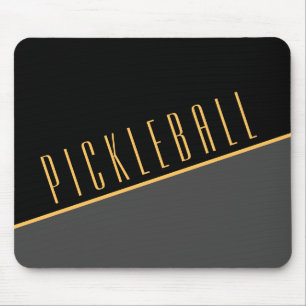 Tapis De Souris PiCKLEBALL moderne diagonale noir couleur bloc