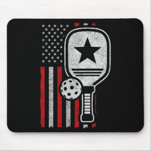 Tapis De Souris Pickleball Player - American Flag Pickleball - Pic