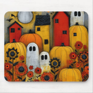 Tapis De Souris Pièce appliquée d'Halloween d'art folklorique fant