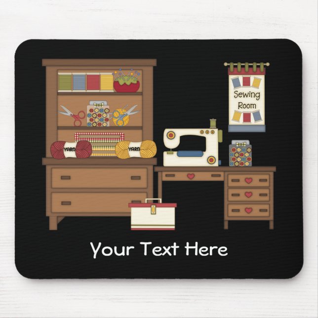 Tapis De Souris Pièce de couture 1 (personnalisée) (Devant)