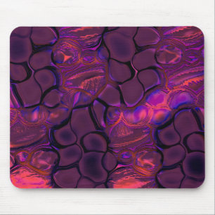 Tapis De Souris Pièces numériques gothiques arrondies en vin rose