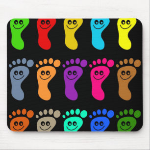 Tapis De Souris Pieds colorés
