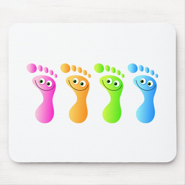 Tapis De Souris Pieds heureux (Devant)