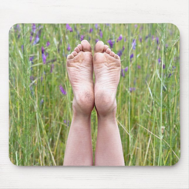 Tapis De Souris Pieds nus en Fleur sauvage (Devant)