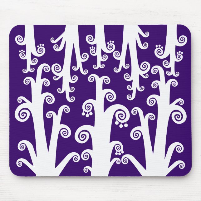 Tapis De Souris Pieds Twirly - Profond Violet (Devant)