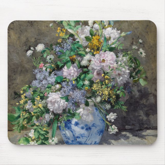 Tapis De Souris Pierre-Auguste Renoir - Bouquet de printemps (Devant)