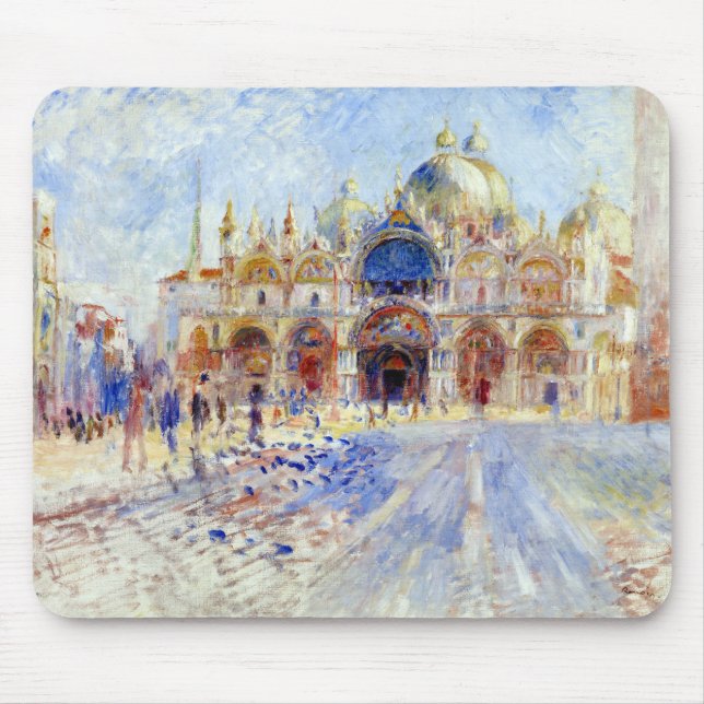 Tapis De Souris Pierre Auguste Renoir La Piazza San Marco, Venise (Devant)