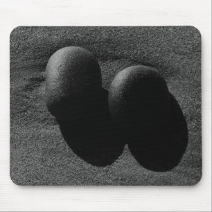 Tapis De Souris Pierres Cool noir et blanc photo
