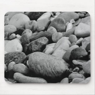 Tapis De Souris Pierres Lakeshore noir et blanc