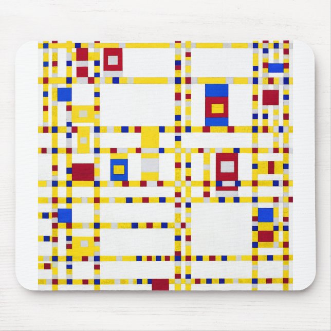 Tapis De Souris Piet Mondrian Broadway Boogie Woogie (Devant)
