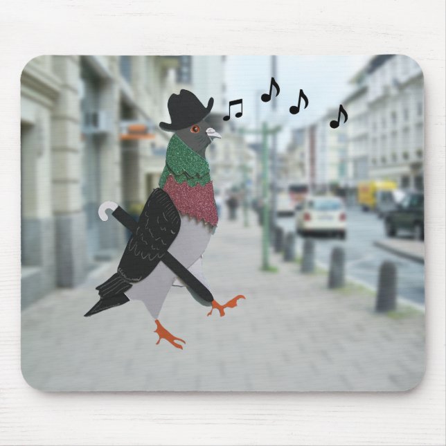 Tapis De Souris Pigeon À Propos De La Ville Drôle (Devant)