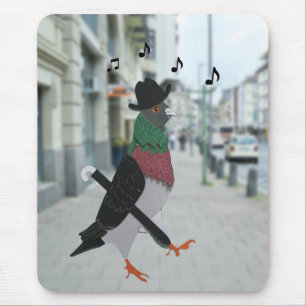 Tapis De Souris Pigeon en ville drôle modifiable