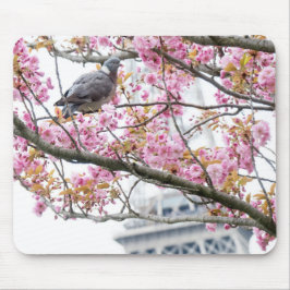 Tapis De Souris Pigeon et Tour Eiffel Mousepad
