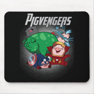 Tapis De Souris Pigvengers Assembler Super Animal Hero Pig Amateur