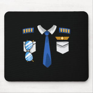 Tapis De Souris Pilote Costume Uniforme Aviateur Aviateur Aviateur