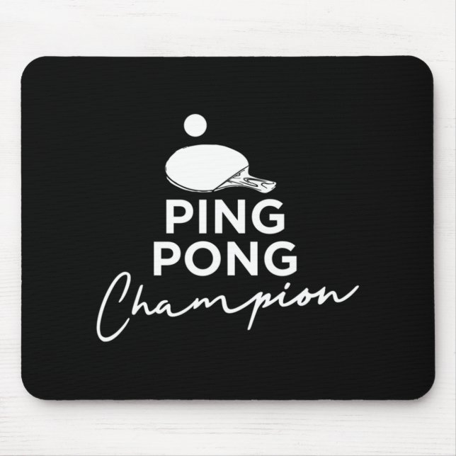 Tapis De Souris Ping Pong Champion de tennis de table (Devant)
