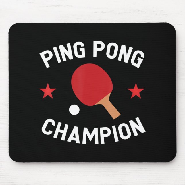 Tapis De Souris Ping Pong Champion Table Tennis Lover Cadeau (Devant)