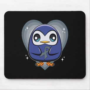 Tapis De Souris Pingouin avec Ribbon World Dyslexie Sensibilisatio