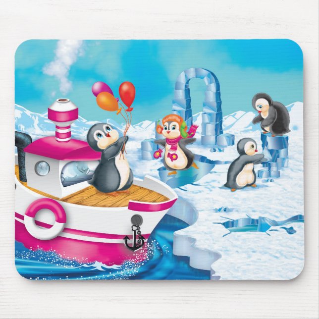 Tapis De Souris pingouins en Antarctique (Devant)