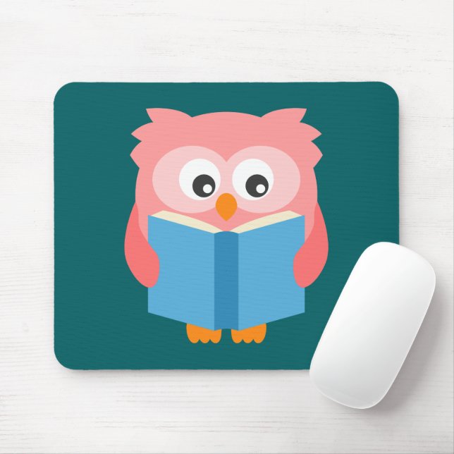 Tapis De Souris Pink cute reading (Avec souris)