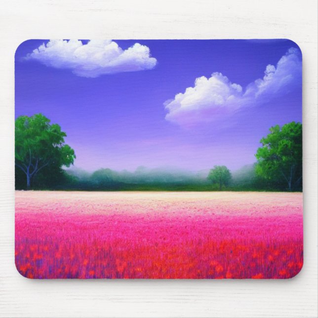 Tapis De Souris Pink Field Mousepad (Devant)