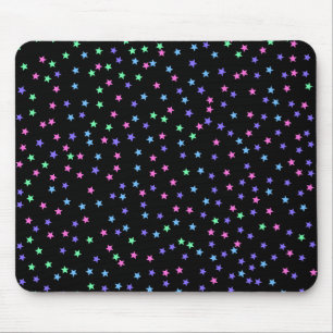 Tapis De Souris Pink Green Blue Purple Stars Motif