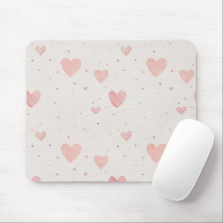 Tapis De Souris Pink Hearts Mouse Pad