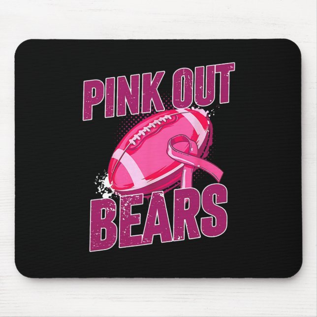 Tapis De Souris Pink Out Football Tacker Cancer du sein (Devant)