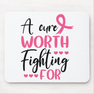 Tapis De Souris Pink Ribbon Survivor Fighter Cancer du sein
