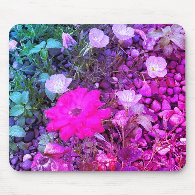 Tapis De Souris Pink Rose et Primrose Pouse (Devant)