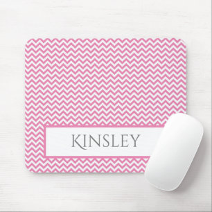 Tapis De Souris Pink simple Chevron personnalisé Pad de souris