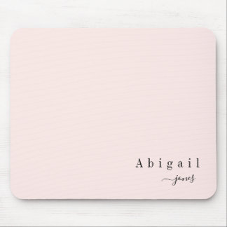 Tapis De Souris Pink Simple Script Name Modern Luxury personnalisé