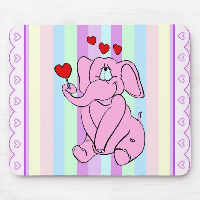 Tapis De Souris Pinky Love Mousepad (Devant)