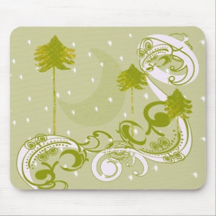 Tapis De Souris Pins avec Personnaliser de lune Changement de coul