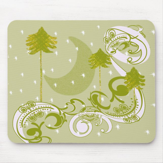 Tapis De Souris Pins avec Personnaliser de lune Changement de coul (Devant)