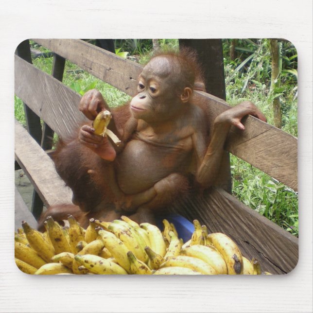 Tapis De Souris Pique-nique de la banane du bébé (Devant)