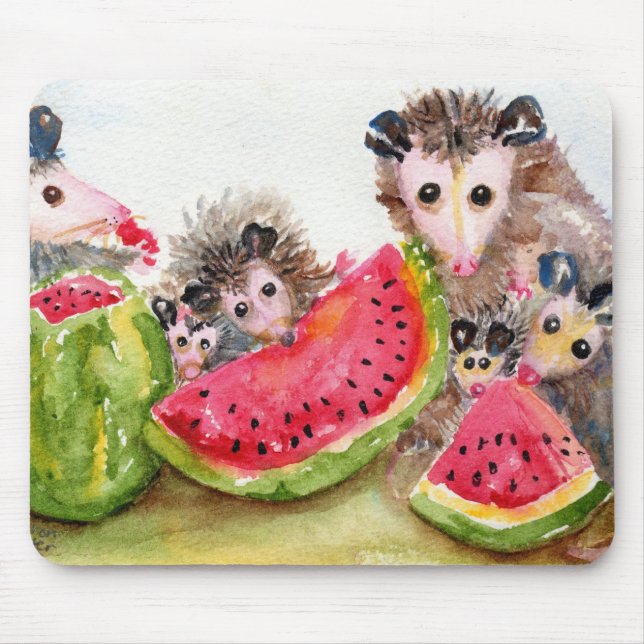Tapis De Souris Pique-nique Mousepad d'opossum (Devant)