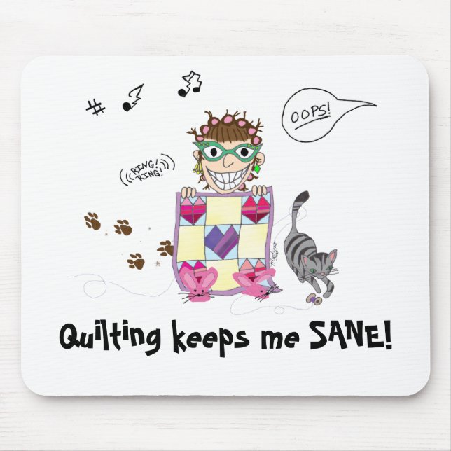 Tapis De Souris Piquer me maintient RAISONNABLE ! Mousepad (Devant)