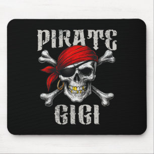 Tapis De Souris Pirate Gigi Jolly roger Drapeau Et Crossbones Crân