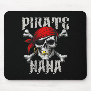 Tapis De Souris Pirate Nana Jolly roger Drapeau Et Crossbones Crân