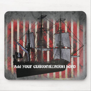 Tapis de souris Pirate Ship Pirates Grunge Cool