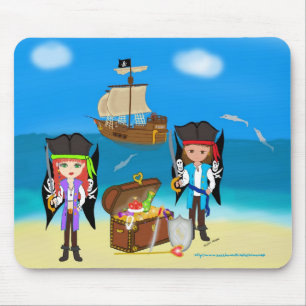 Tapis De Souris Pirates et trésor utilisation Mousepad