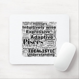 Tapis De Souris Pisces Mot Cloud Inspiration Zodiaque
