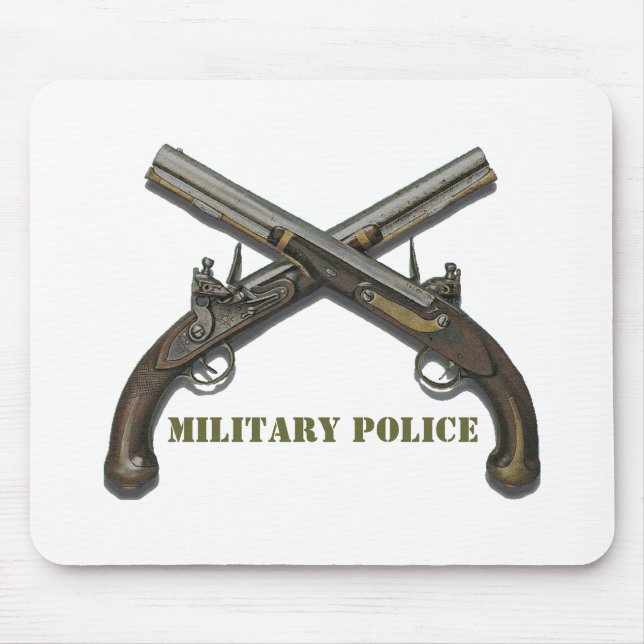 Tapis De Souris Pistolets croisés de police militaire (Devant)